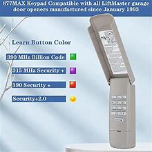 Garage Door Keypad 877LM + 893MAX 377LM 376LM 977LM For Liftmaster Chamberlain