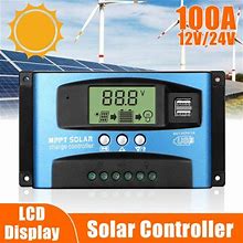 100A Mppt Solar Panel Regulator Charge Controller 12V/24V Auto Focus Tracking US