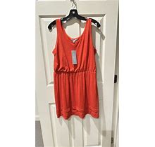 Ny Collection Orange/Red Dress Petite L