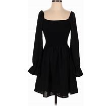 Romwe Casual Dress - Fit & Flare: Black Dresses - Women's Size Small