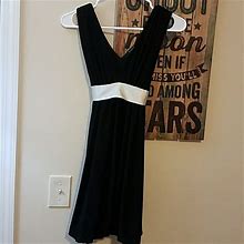 Forever 21 Dresses | Cute Black Knee-Length Dress | Color: Black/Cream | Size: S