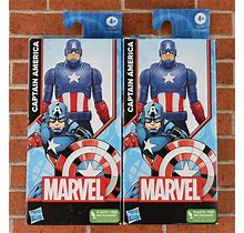 2X CAPTAIN AMERICA Action Figures Super Hero Marvel Hasbro Toys New