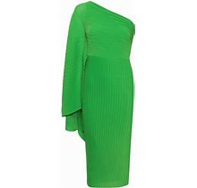 Solace London - Lenna One-Shoulder Draped Midi Dress - Women - Elastane/Polyester/Polyester - 10 - Green