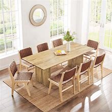 Amistad 86" Wood Dining Table - Oak