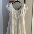 Free People Dresses | Nwt Free People Hailey Ruffle Babydoll Dress | Color: White | Size: L