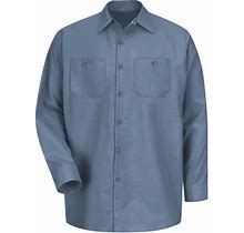 Red Kap Men's SP14 Industrial Work Shirt - Long Sleeve - Postman Blue - 3XL -