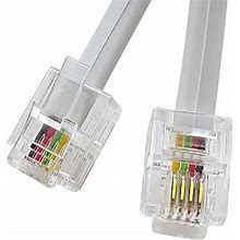 XANHAM Phone Cable 6 Feet Telephone Line Cord With RJ11 6P4C Connectors For Landline Phone, Fax Machine And Modem, For Both In-Wall And Out-Wall Usin