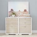 Callum Double 3-Drawer Storage Cabinet, Weathered White/Simply White