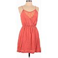 Moonlight Casual Dress - Mini V Neck Sleeveless: Pink Print Dresses - Women's Size Medium