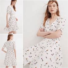 Madewell Dresses | Madewell Floral Dress | Color: Pink/White | Size: 8