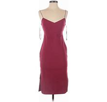 Likely Casual Dress - Midi V-Neck Sleeveless: Burgundy Print Dresses - Women's Size 2