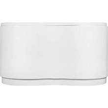 Signature Hardware 953888 Kenora 49" Acrylic Soaking Corner Tub With Integrated Drain And Overflow - White/Chrome Drain