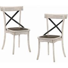Furniture Of America White Acres Farmhouse Wood Dining Chair-Set Of Antique Size 2