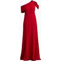 Tadashi Shoji - Pleat-Detail Fitted Gown - Women - Polyester/Spandex/Elastane - S - Red