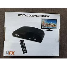 QFX CV-103 Black Remote Control 1080P Digital TV Converter Box With Manual