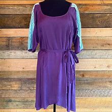 Cruel Dresses | Lavender & Teal Midi Dress By Cruel | Color: Blue/Purple | Size: L