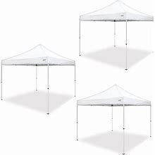 Caravan Canopy Pro 2 10 X 10 Foot Straight Leg Instant Canopy, White (3 Pack) ,
