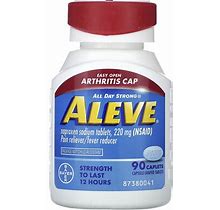 Aleve, Naxopren Sodium Tablets, Easy Open Arthritis Cap, 220 Mg, 90 Caplets, AEV-59226