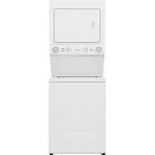 FLCE7523AW Frigidaire 27" Long Vent Stacked Electric Laundry Center - 3.9 Cu. Ft. Washer And 5.5 Cu. Ft. Dryer - White