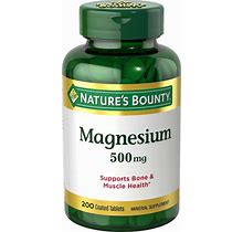 Nature's Bounty Magnesium 500 Mg Mineral Supplement - 200 Tablet