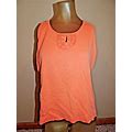Womens City Blues Koret Coral Orange Size Sleeveless Shirt Tank Top