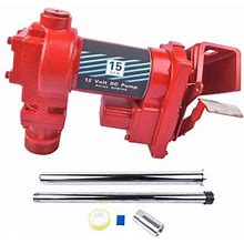 Geluoxi Red 12V 15Gpm Fuel Transfer Pump For Gas Gasoline Kerosene Car Truck Tractor Trimmers