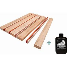Rockler Hardwood Cutting Board Kit With 2 Oz. Walrus Oil, 9-1/2'W X 16'L X 3/4' Thick