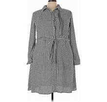 NY Collection Casual Dress - A-Line Collared 3/4 Sleeves: Gray Dresses - New - Women's Size 3X