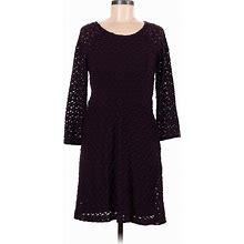 New York & Company Casual Dress: Purple Dresses - Women's Size Medium