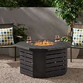 Rene Outdoor 50,000 BTU Octagonal Iron Fire Pit By Christopher Knight Home - N/A