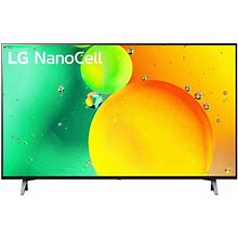 LG 55NANO75UQA 55" Smart LED-LCD TV, 4K UHDTV, Black
