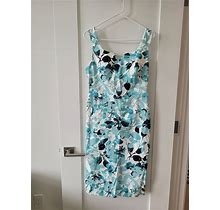 The Limited Womens Sleeveless Dress Size Us 6 Mint Black White Floral