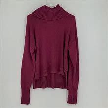 By Anthropologie Berry Blair Turtleneck Long Sleeve Wool Sweater Size Medium