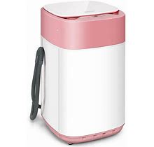 1 Cu. Ft. High Efficiency Full-Automatic Portable Top Load Washer With Child Lock In Pink-UL Certified