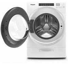 Whirlpool 4.5 Cu. Ft. White Closet-Depth Front Load Washer With Load And Go Dispenser