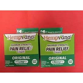 2 Hempvana Maximum Strength Pain Relief Cream Original 4Oz