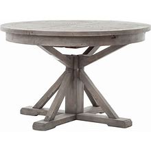 Kathy Kuo Home Black Chabert Industrial Reclaimed Wood Extendable Dining Table - - 48-63"W Small