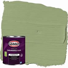 Glidden HEP Interior Paint + Primer Guacamole / Green, Flat, 1 Quart