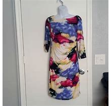 Eliza J Dresses | Gorgeous Eliza J Side Gathered Dress | Color: Purple/Yellow | Size: 4