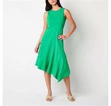Danny & Nicole Sleeveless Midi Fit + Flare Dress | Green | Womens 12 | Dresses Fit + Flare Dresses | Stretch Fabric|Hidden Closure | Spring Fashion