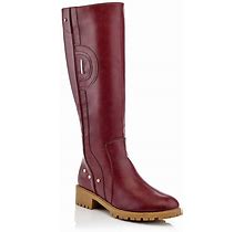 Henry Ferrera B903 Women's Knee-High Boots, Size: 7.5, Dark Red
