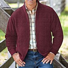 Blair Sweaters | Scandia Woods Flecked Cardigan Sweater Size Medium | Color: Purple/Black | Size: M
