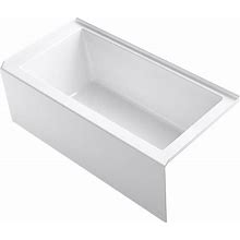 KOHLER Underscore 30-In X 60-In White Acrylic Alcove Soaking Bathtub (Right Drain) | K-20201-RA-0