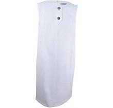 Kasper Women's Plus Size Textured Button-Detail Dress (22W, Vanilla Ice)