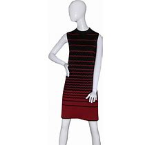Nic+Zoe Dresses | Nic + Zoe Nwt Sweater Dress Sleeveless Size M Striped Black And Wine | Color: Black/Red | Size: M