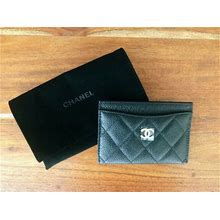 Chanel Calfskin Cardholder, Black, Limited Edition, New