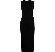 Dsquared2 - Gathered Jersey Midi Dress - Women - Viscose - M - Black