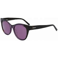 Dkny Dk533s Sunglasses Women Dark Tortoise Round 52mm 100% Authentic