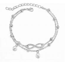 Magecrux 1PC Women Sexy Double Chain Bracelet Ankle Anklet Barefoot Sandal Beach Foot Jewelry