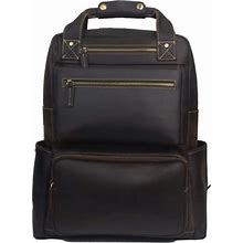 Leather Backpack For Men,Travel Men Laptop Classic Black